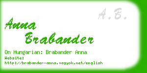 anna brabander business card